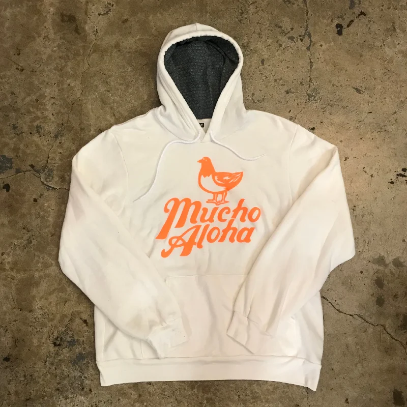 NEON PUFF MUCHO ALOHA SWEATSHIRT W/ KIMONO LINED HOOD