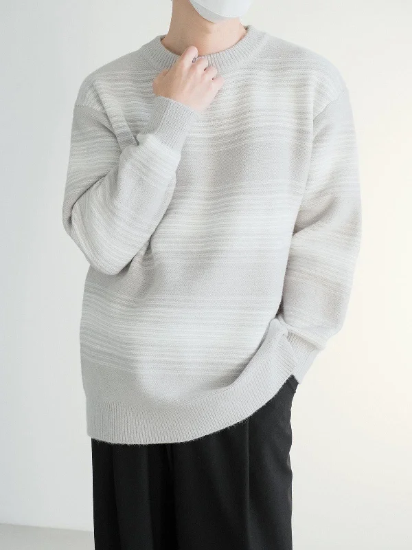 Round Neck Striped Sweater Knitwear