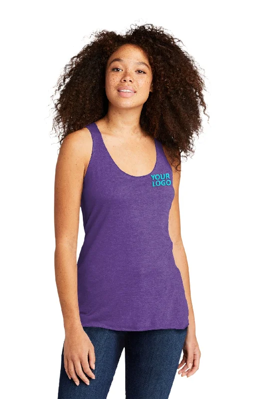 Next Level Women's Racerback Custom Tanks, Purple Rush