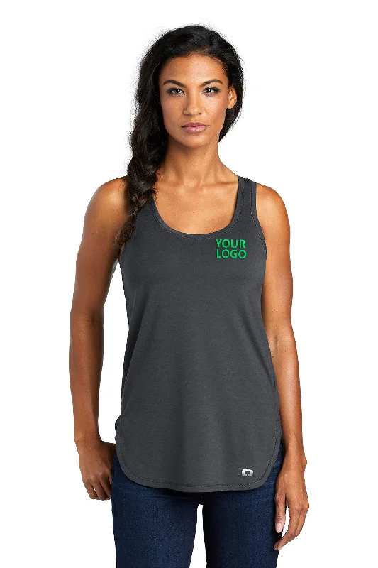 OGIO Ladies Luuma Branded Tank Tops, Diesel Grey