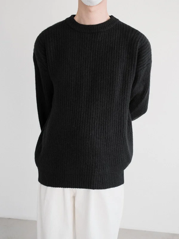 Ribbed Knit Pullover Sweater