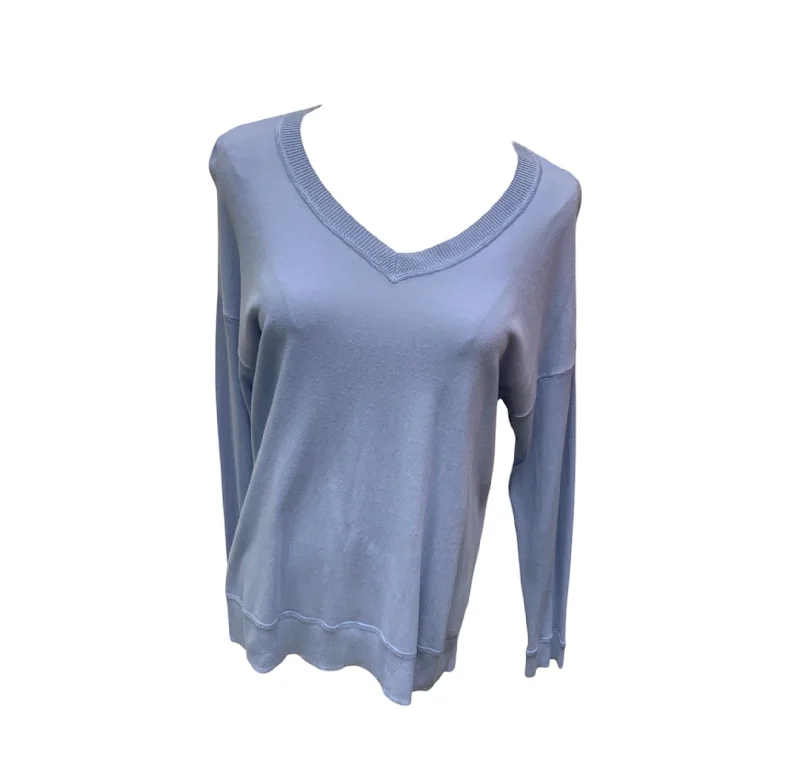 Talbots Women's V Sweater Blue LP