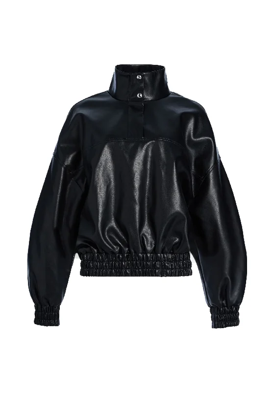 Mia Vegan Leather Pullover