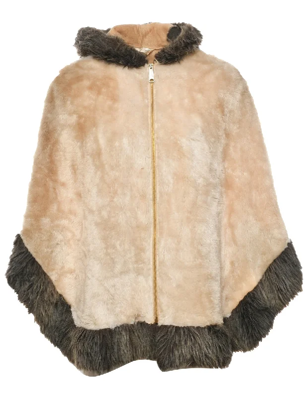 Sears Faux Fur Cape - S