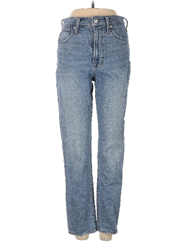 High-Rise Straight-leg Jeans in Light Wash