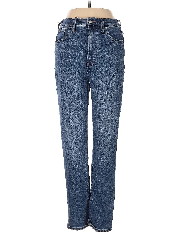 High-Rise Straight-leg Jeans in Medium Wash