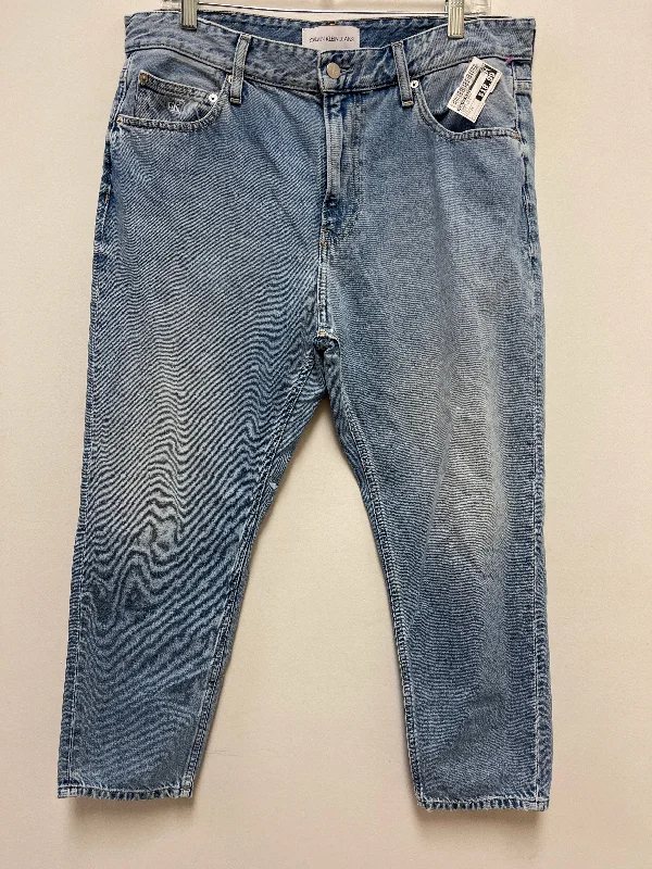 Jeans Skinny By Calvin Klein In Blue Denim, Size: 18