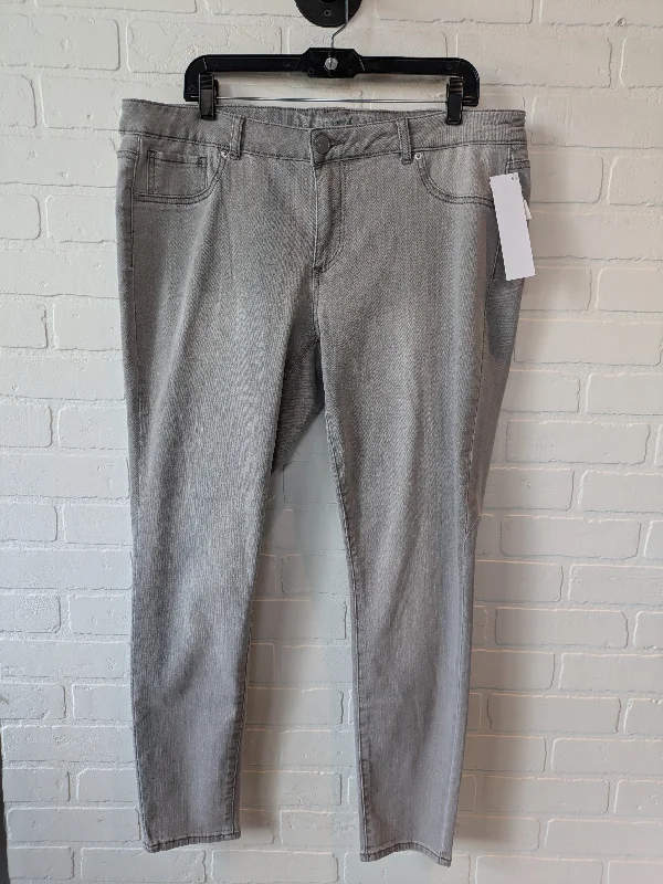 Jeans Skinny By Lane Bryant In Grey Denim, Size: 18