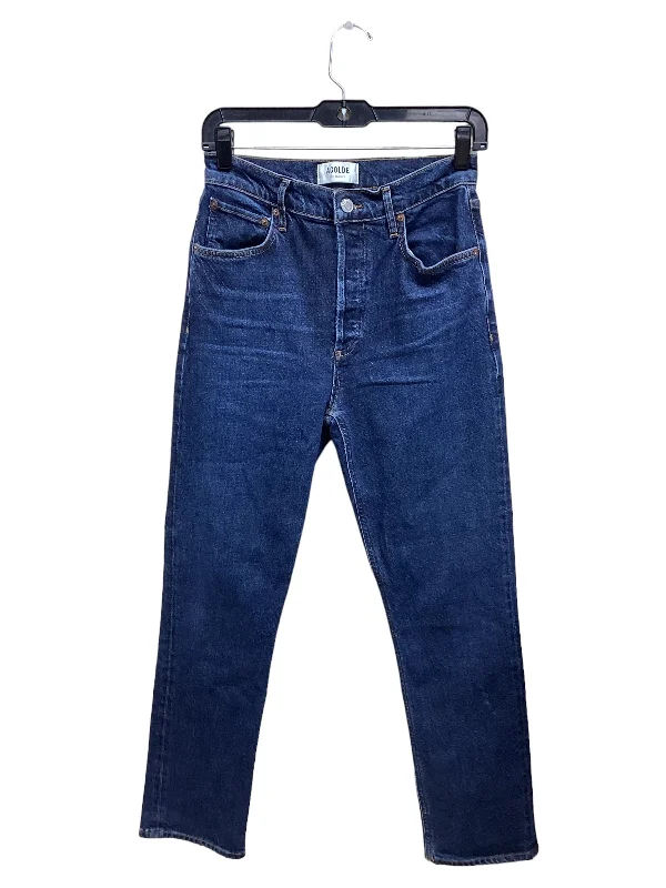 Jeans Straight By Agolde In Blue Denim, Size: 2