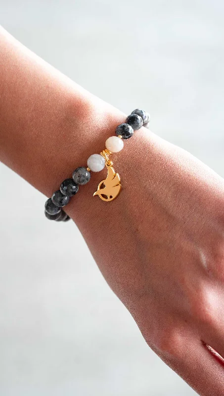 Black + Gold Tourmaline Bracelet