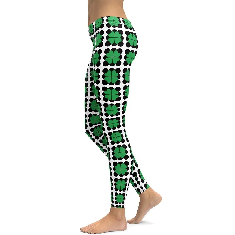 Cool Shamrock Pattern Leggings