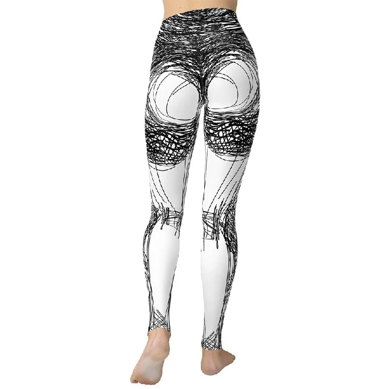 Hand Drawn Yoga Leggings