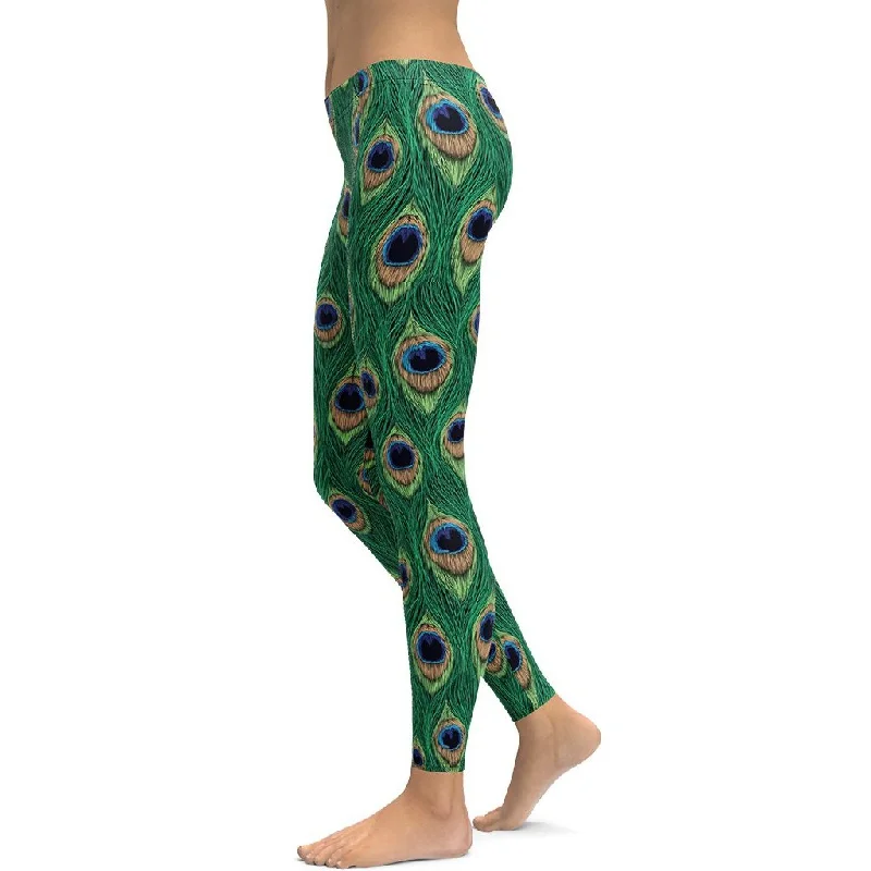 Peacock Print Leggings