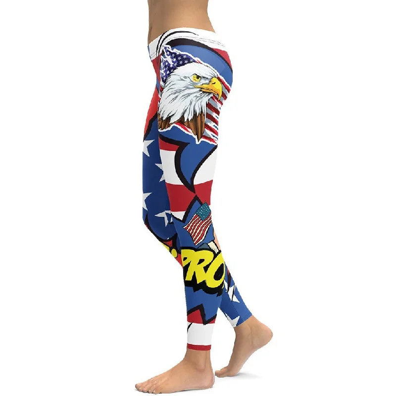 Proud American Pop Art Leggings