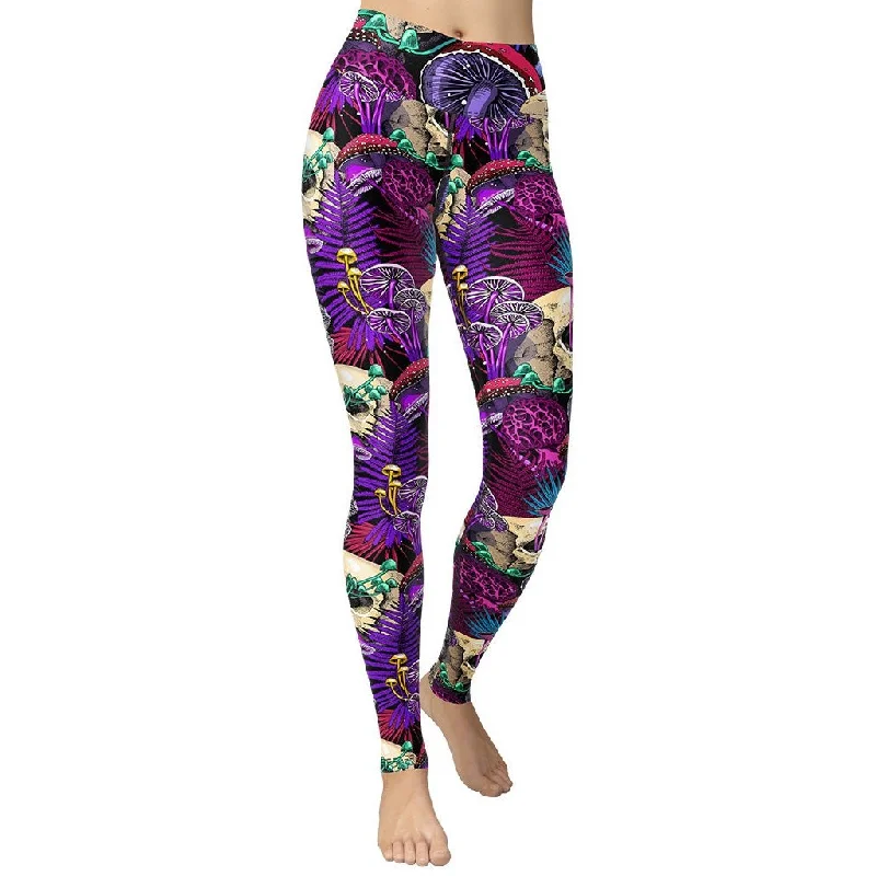 Psychedelic Skulls Yoga Leggings