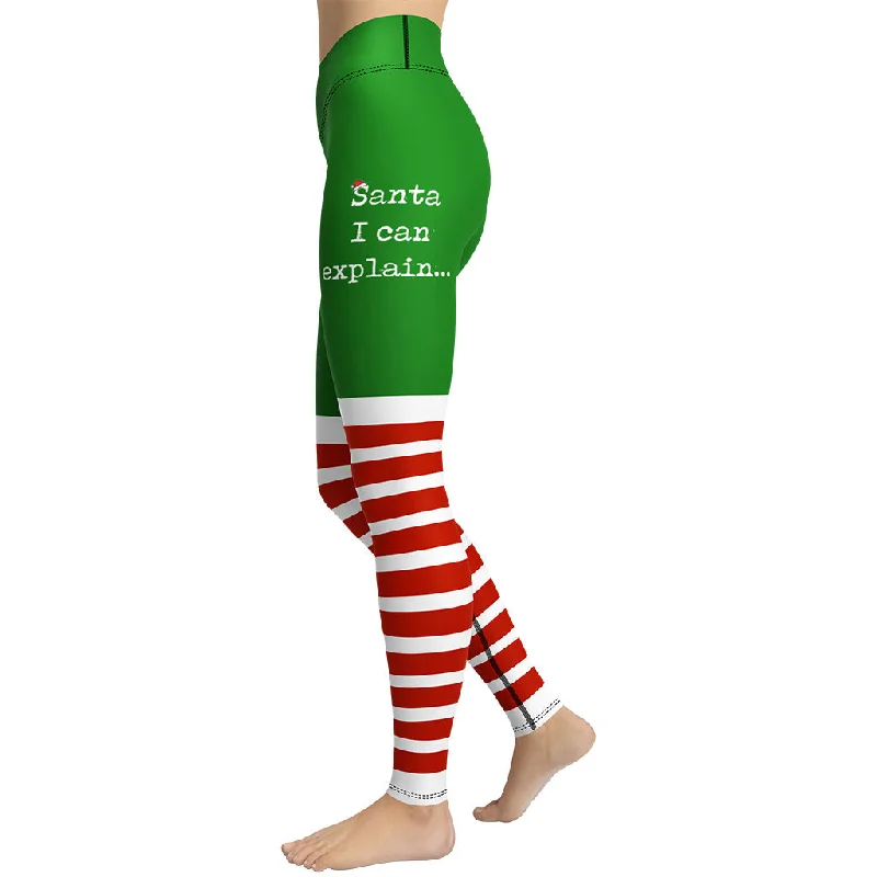 Santa I Can Explain Yoga Leggings