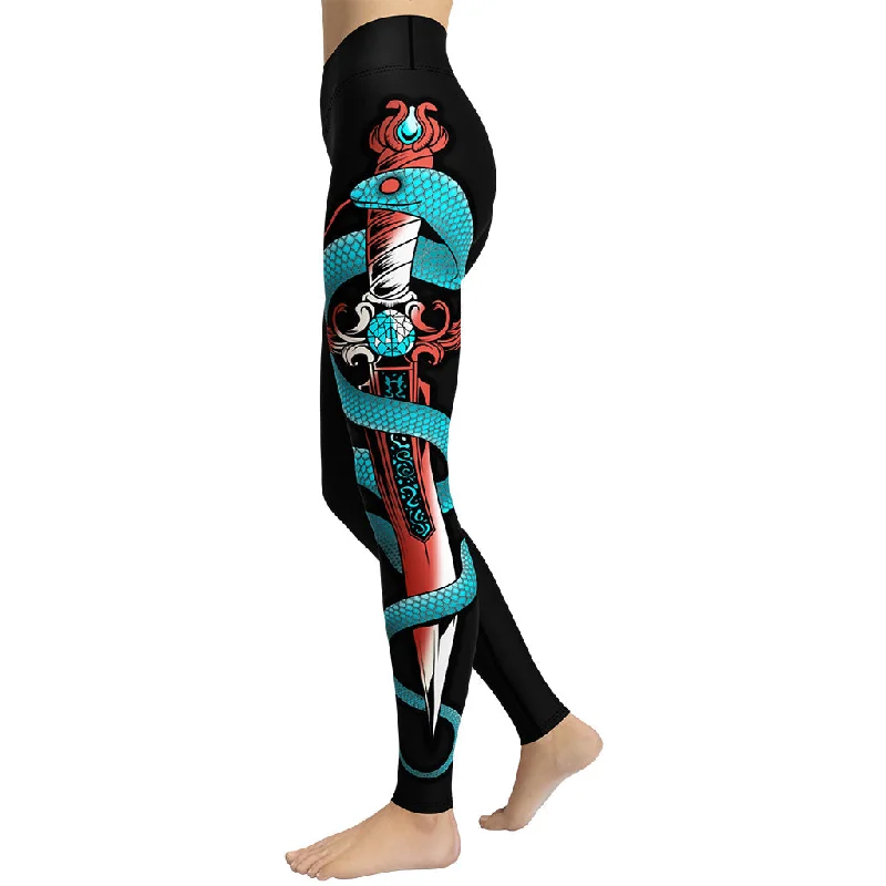 Snake & Sword Yoga Leggings