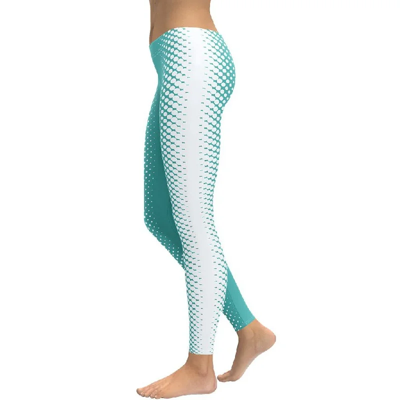 Turquoise Optical Illusion Leggings