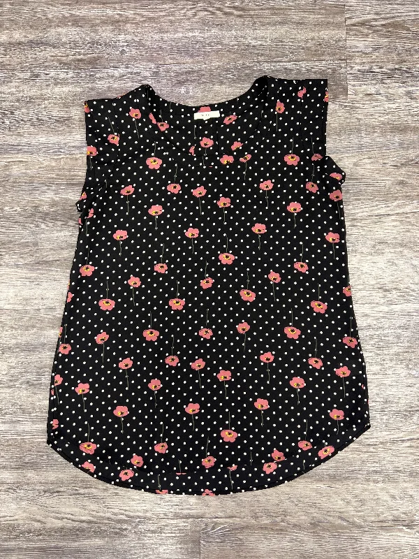 Black Top Short Sleeve Pleione, Size Xs