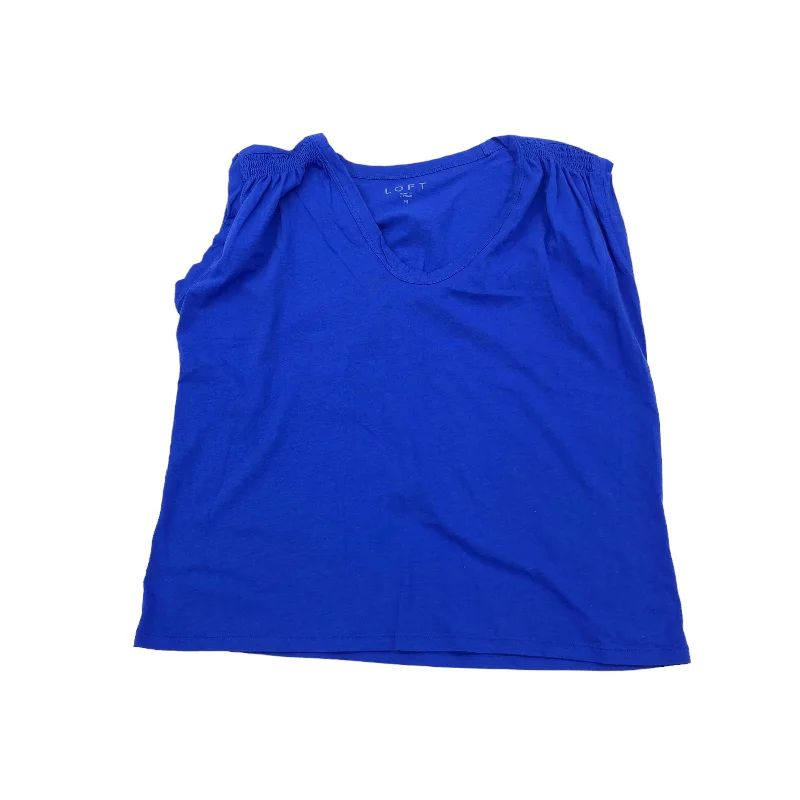 BLUE TOP SS by LOFT Size:M