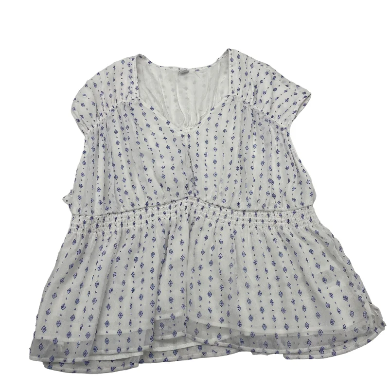 BLUE & WHITE OLD NAVY TOP SS, Size XXL