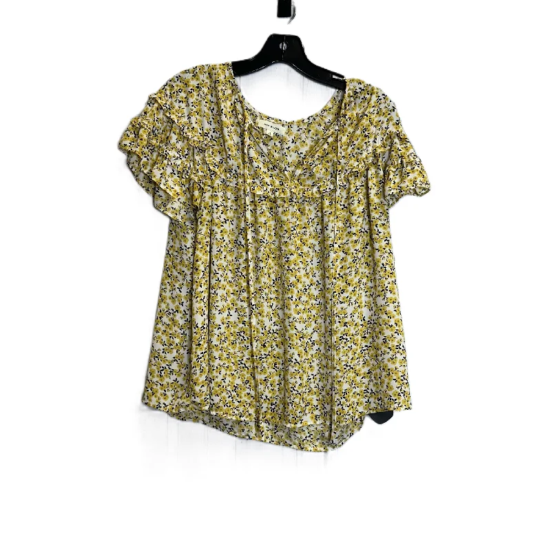 Floral Print Top Short Sleeve By Max Studio, Size: M