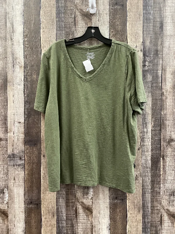 Green Top Short Sleeve Chicos, Size Xxl