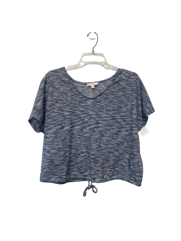 Grey Top Short Sleeve Basic Como Vintage, Size L