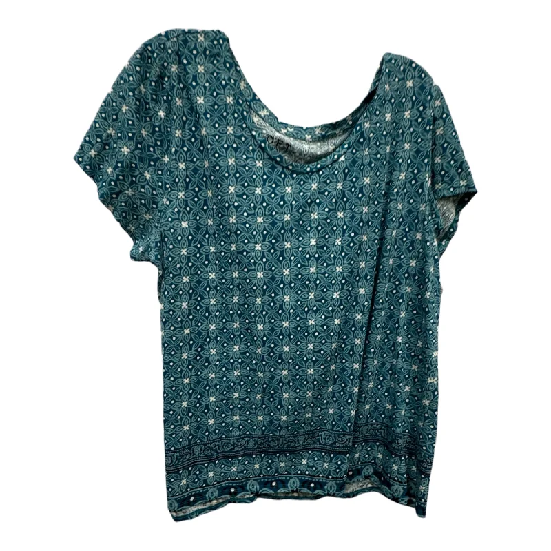 Teal Top Short Sleeve By Loft, Size: Xl