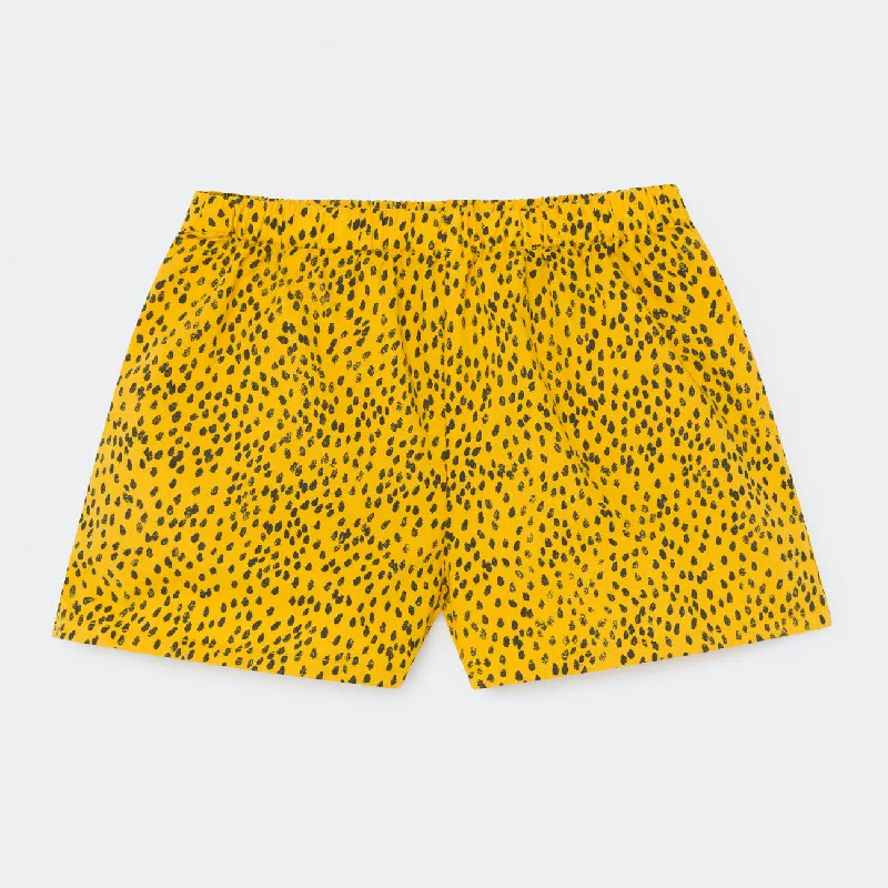 BOBO CHOSES Kids All Over Leopard Woven Shorts