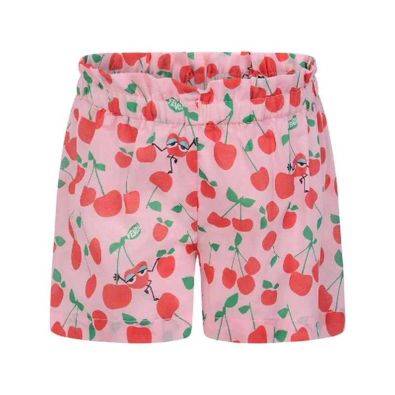 Fendi Kids Pink Cherry Shorts