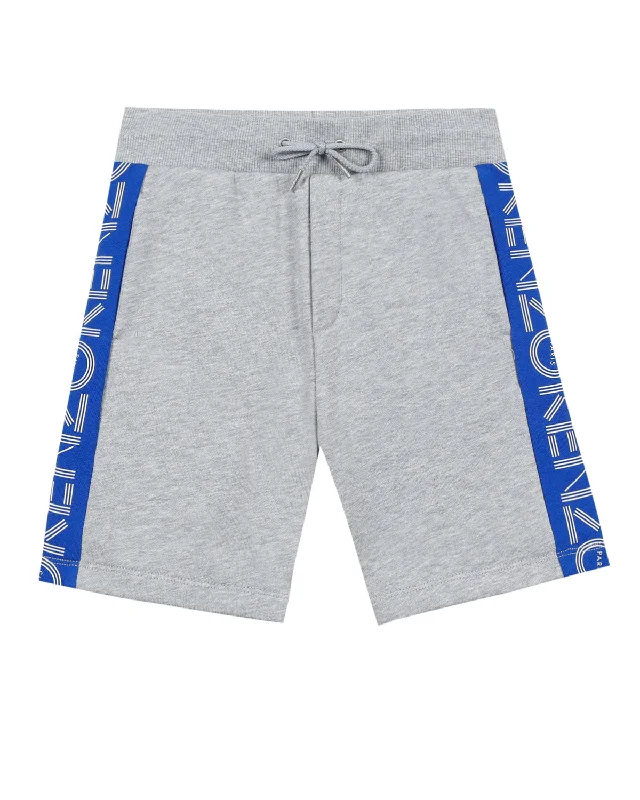 Kenzo Kids Logo Bermudas Shorts in Marl Grey