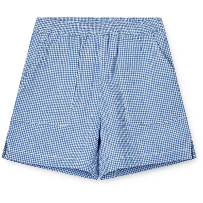 Liewood Y/D Check Riverside/Crisp White Elty Seersucker Check Shorts