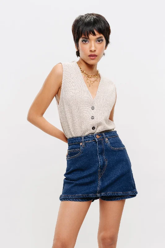 Midnight Classic Denim Skorts