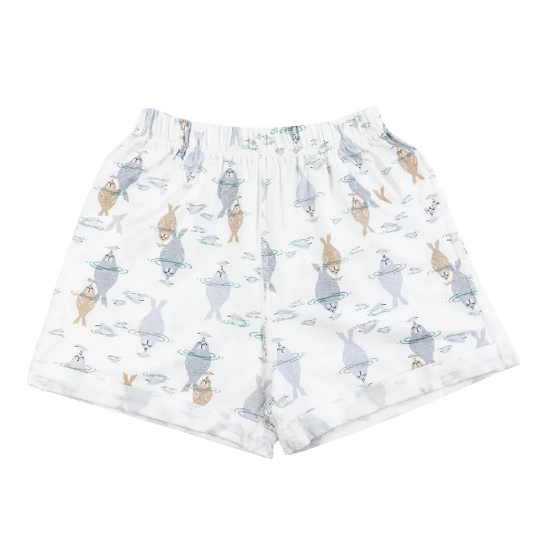 Nest Designs Kids/Baby Bamboo Jersey Shorts - Ocean Float