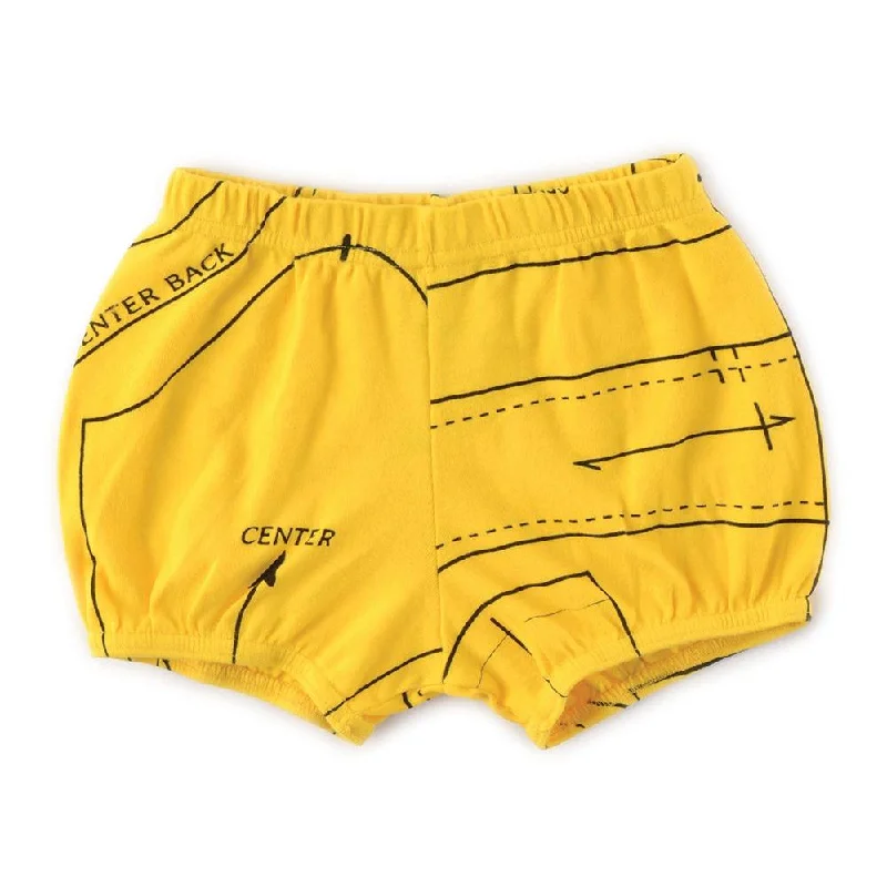 Nununu Kids SEWING PATTERN Yoga Shorts - Lava Yellow