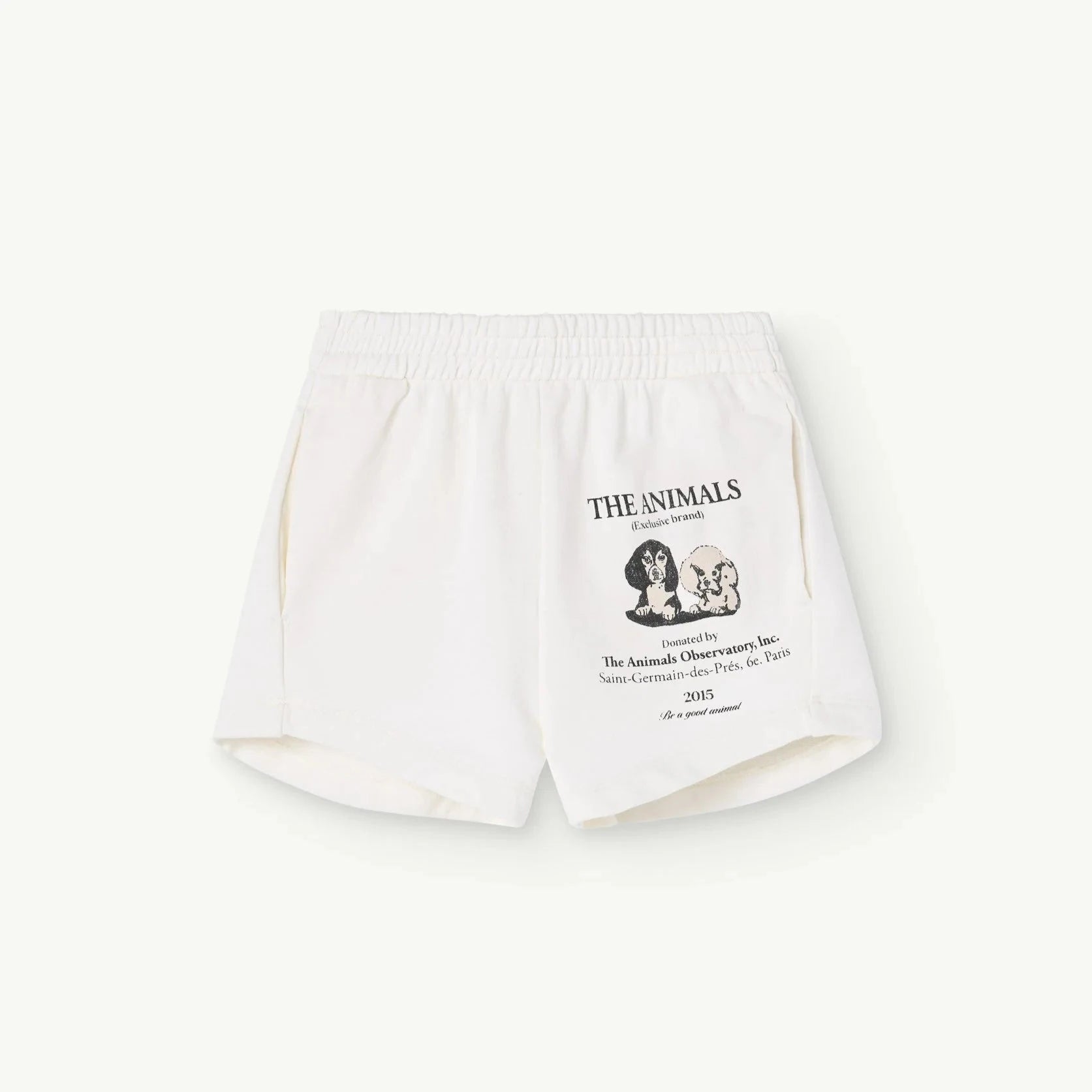 THE ANIMALS OBSERVATORY Kids White Gardener Shorts