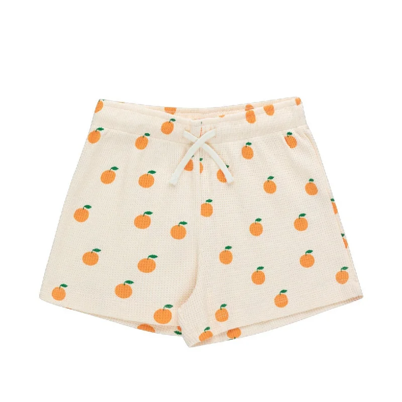 TINYCOTTONS Kids ORANGES SHORT in Light Cream/Orange 104