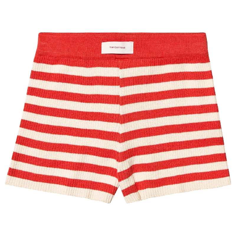 TINYCOTTONS Kids STRIPES SHORT in Dark vanilla/summer red