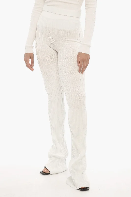 ANDREĀDAMO Ribbed Boot Cut Pants