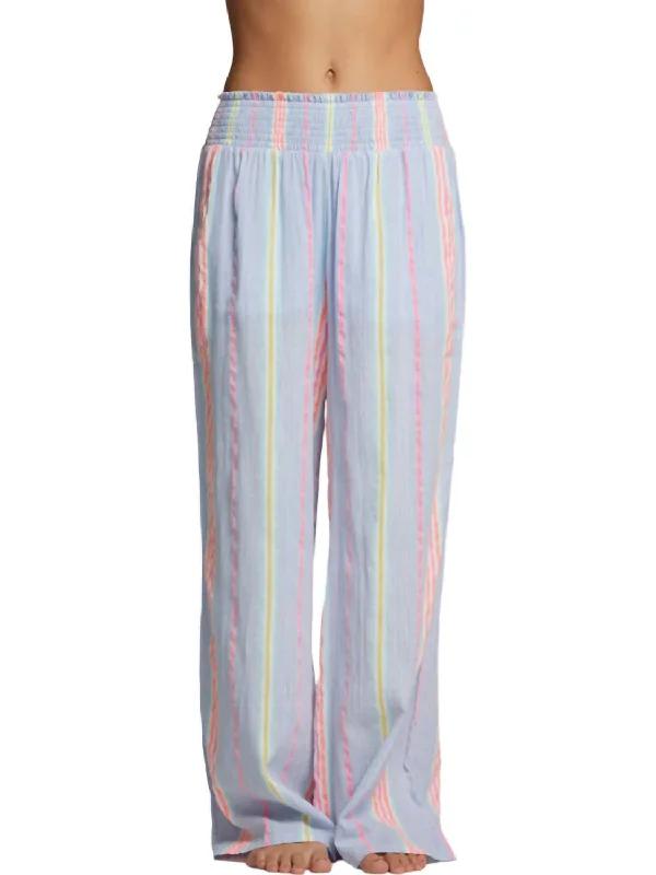 Bari South West Beach Trouser In Stripe Blue