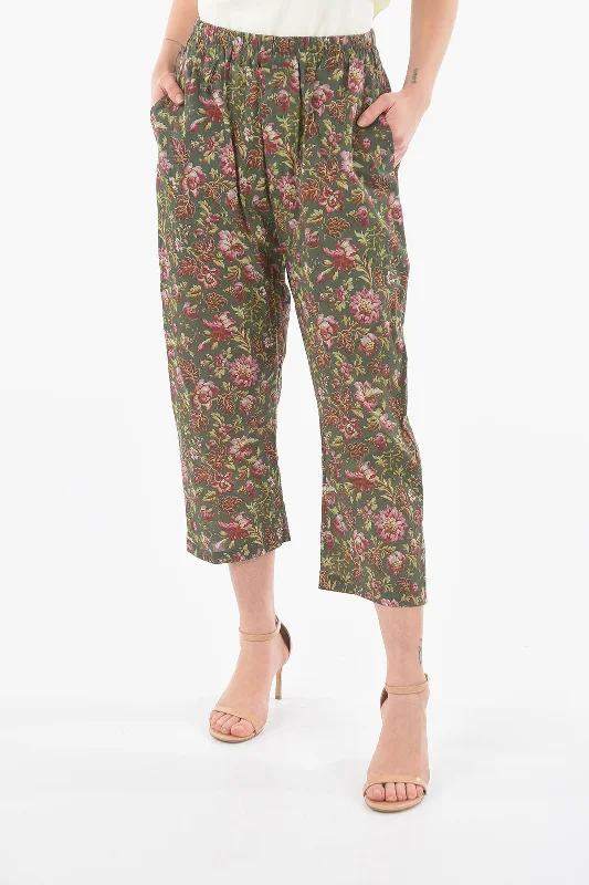 By Walid Floral Patterned JUAN Cropped Pants