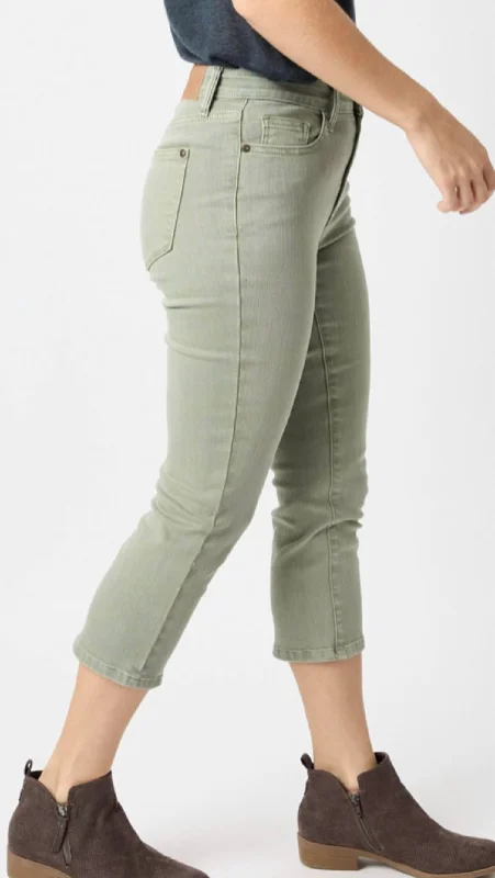 Capri Jeans In Sage