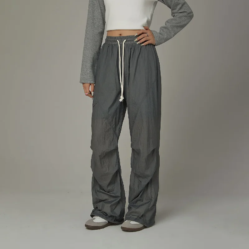 Elastic Waist String Wide Pants