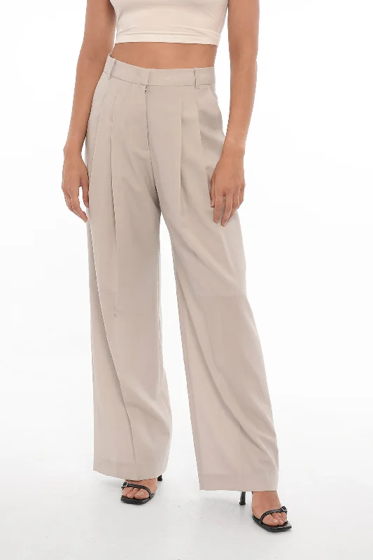 Low Classic High Waist Double Pleated Pants