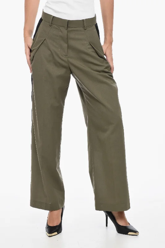 Sacai Front-pleated Joggers with Wide-leg