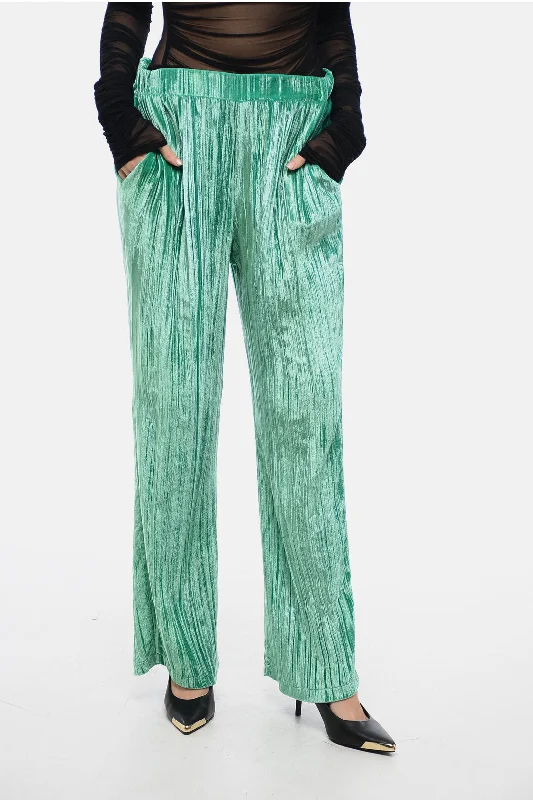 Sleep no More Curly Velvet Wide-Leg Pants