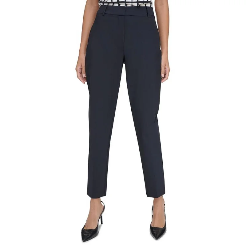 Womens Straight Leg High Rise Dress Pants